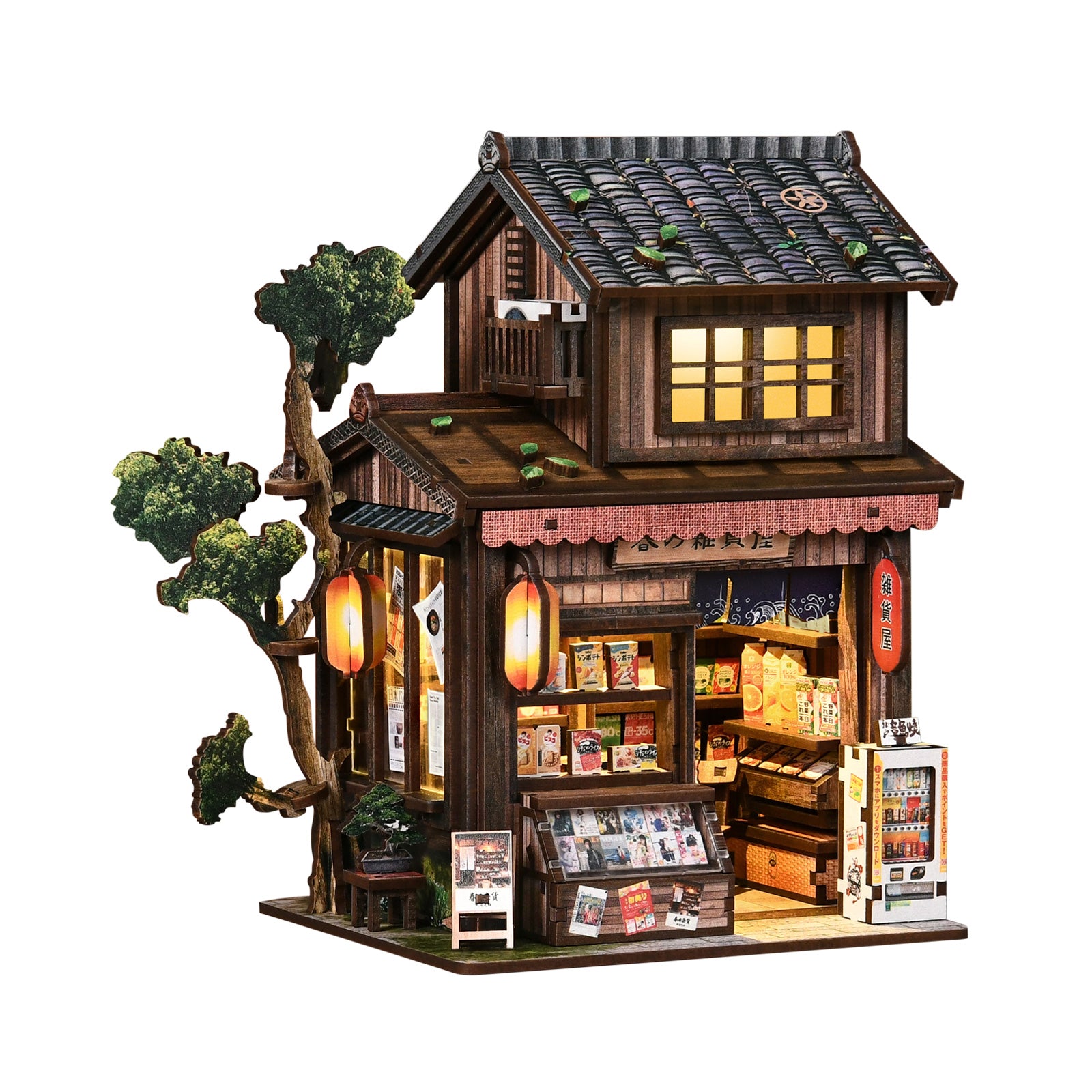 Miniatuur bouwpakket Kasuga Grocery Store – schuin rechts